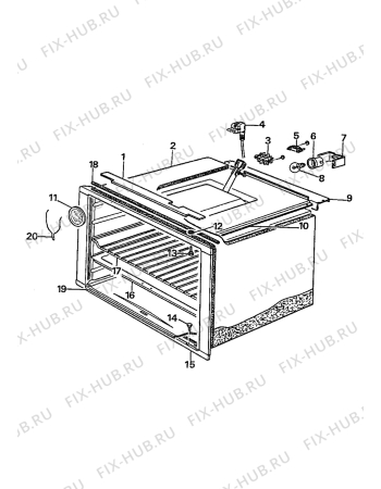 Взрыв-схема плиты (духовки) Acec CG1080-1 - Схема узла Oven equipment